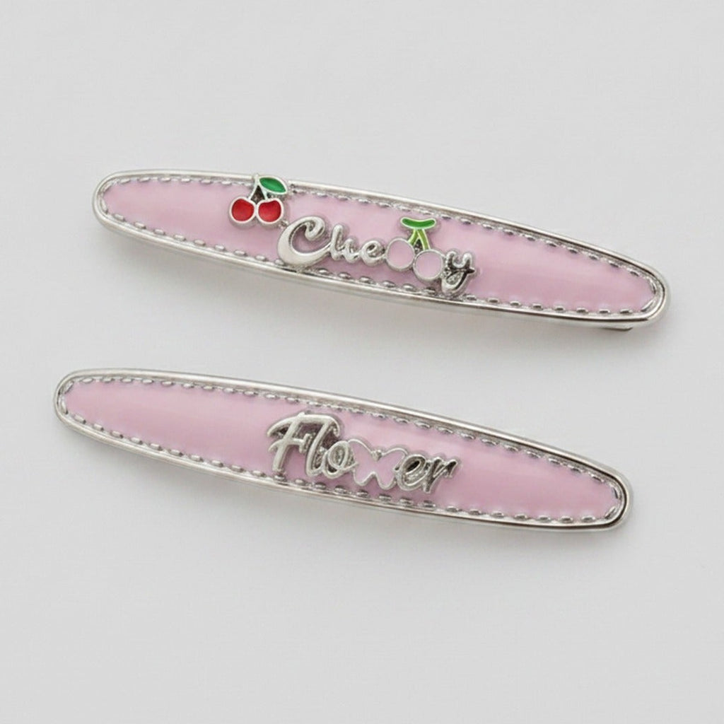 Lavender Pearl Snap Hair Clips Duo – hair accessories (view 1)