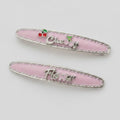 Lavender Pearl Snap Hair Clips Duo – hair accessories (view 1)