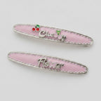 Lavender Pearl Snap Hair Clips Duo – hair accessories (view 1)