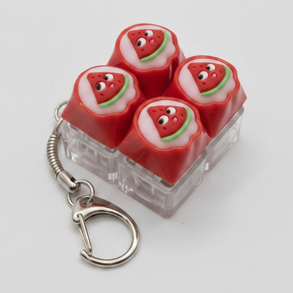 Watermelon Keycap Keychain - Square