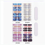 Celestial Glitter Nail Wraps With Stars And Moons – Korean nail care (view 1)
