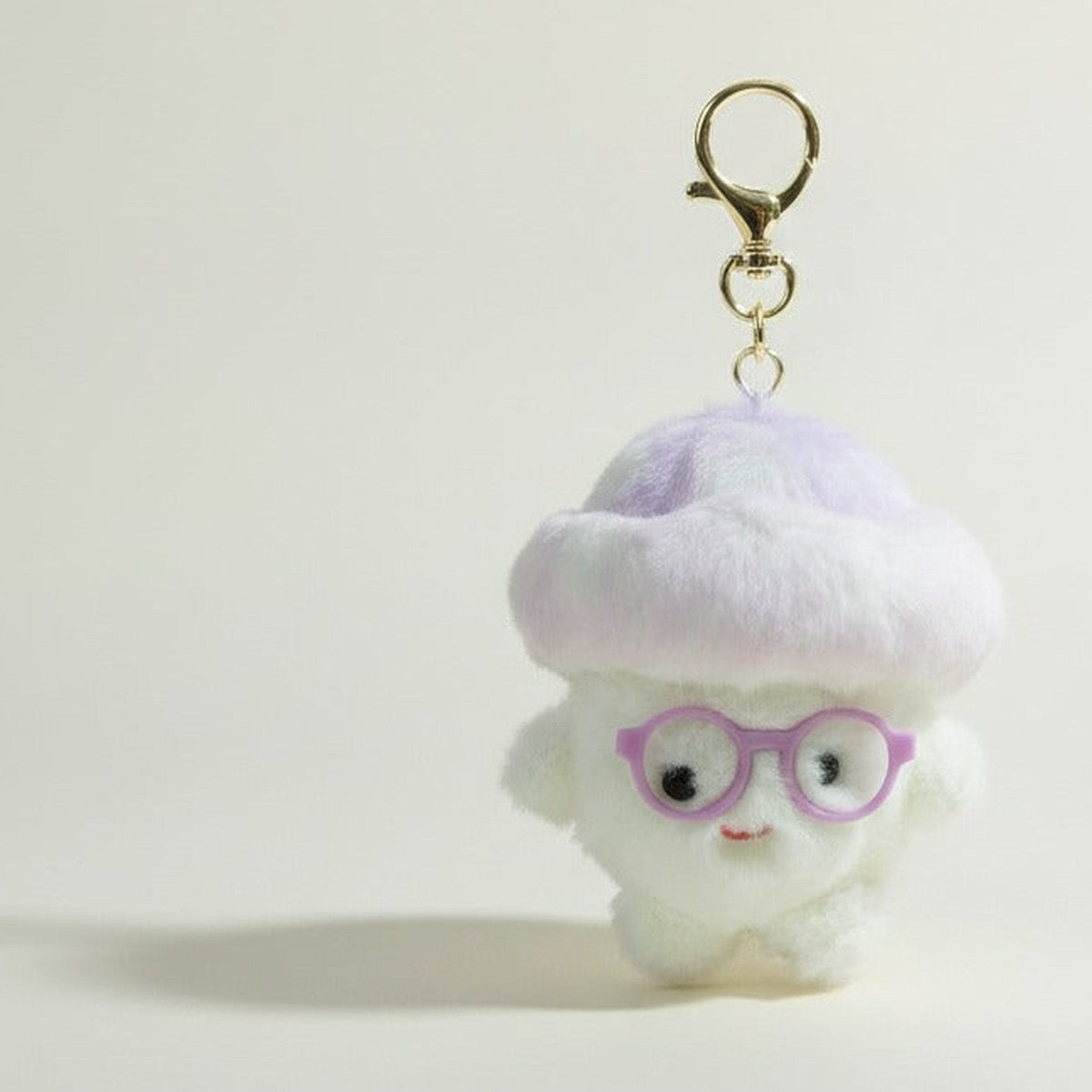 Fuzzy Plush Glasses Keychain – novelty & toys (view 1)