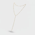 Delicate Layered Pearl Chain Necklace - Gold