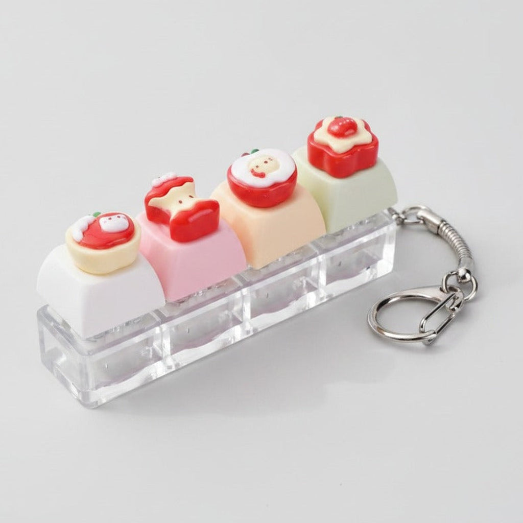 Miniature Dessert Keychain Charm - Strawberry Shortcake