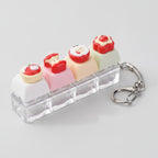 Miniature Dessert Keychain Charm - Strawberry Shortcake