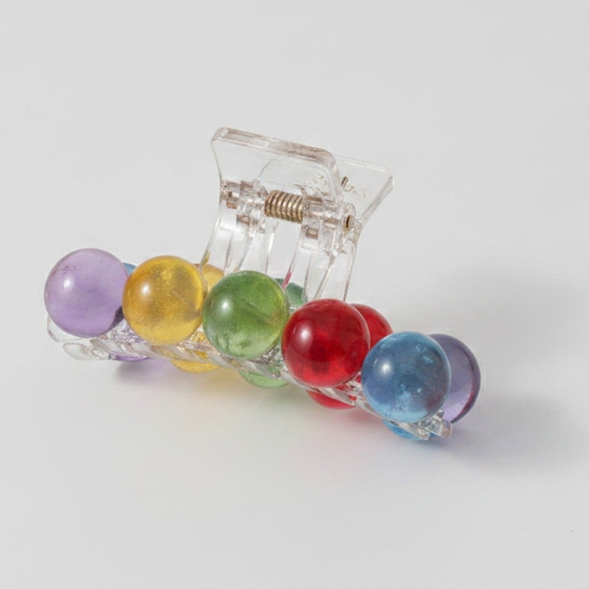Colorful Beaded Hair Claw Clip Rainbow – hair accessories (view 1)