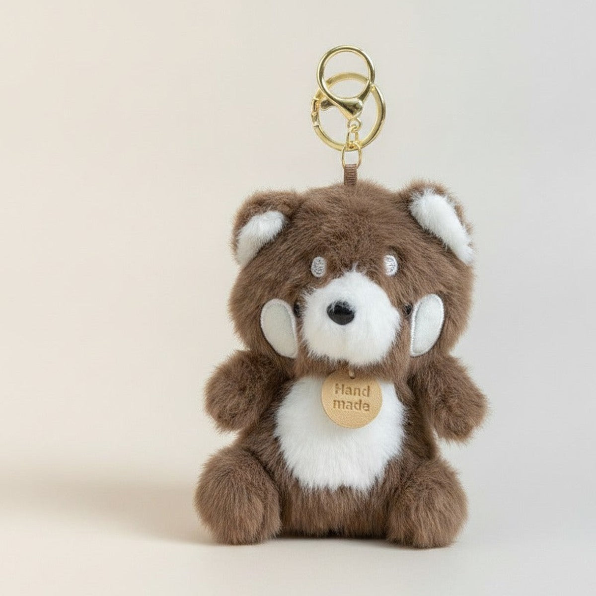 Fluffy Teddy Bear Keychain Charm – novelty & toys (view 1)