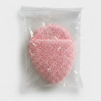 Pink Oval Textured Makeup Sponge Puff – Korean beauty tool (view 1)