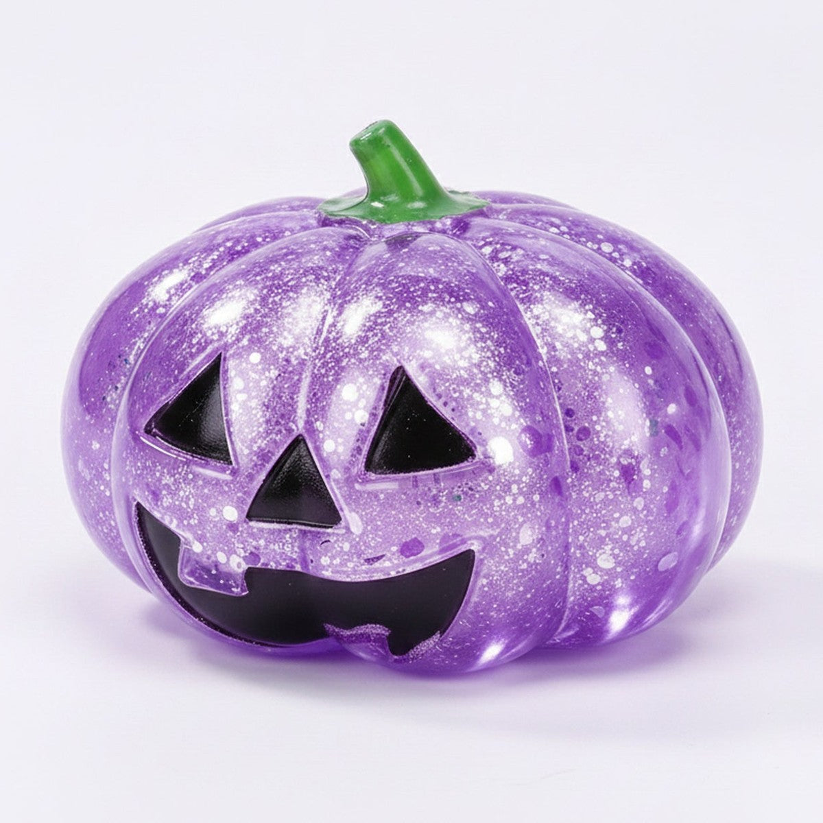 Glitter Pumpkin Squishy - Purple Glitter