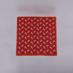 Mini Horse Print Silk Scarf - Red