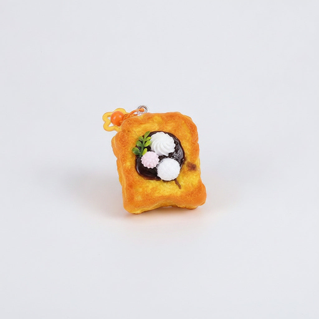 Toast Squishy Charm - Cream Chocolate Toast