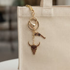 Western Charm Keychain Set - Cowboy Boots, Brown