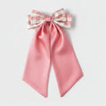 Gingham Bow Hair Claw - Pink Gingham
