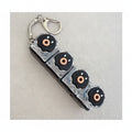Black Flower Keycap Keychain