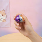 Spooky Dimple Squishy with Bamboo Steamer - White Ghost - squeeze in hand