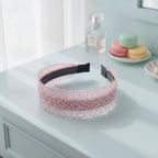 Lace Padded Headband - Pink