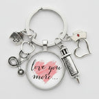 Medical Charm Heart Acrylic Keyring - Love You More – novelty & toys (view 1)