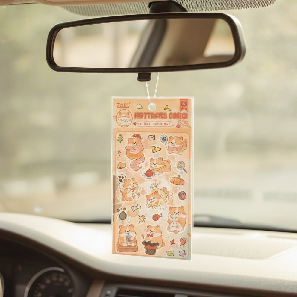 Cute Bear Sticker Sheet Set - Cheeky Corgi