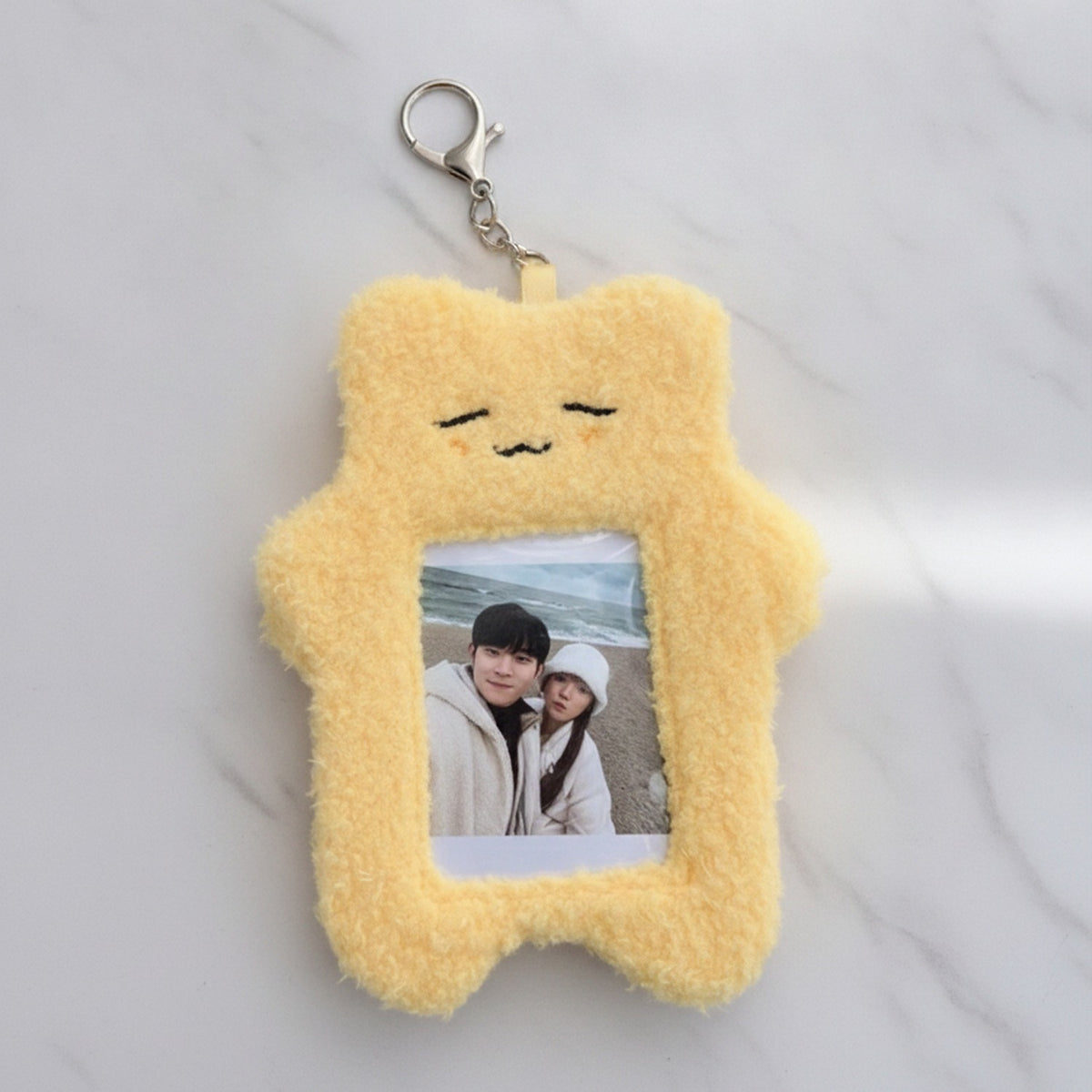 Anxious Bear Plush Keychain - Butter