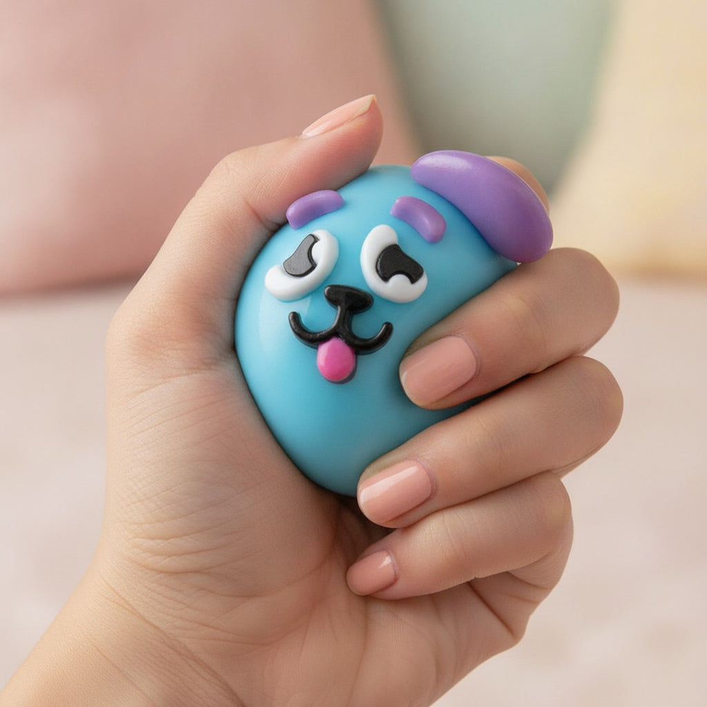 Mood Change Squishy Ball Plush Blue