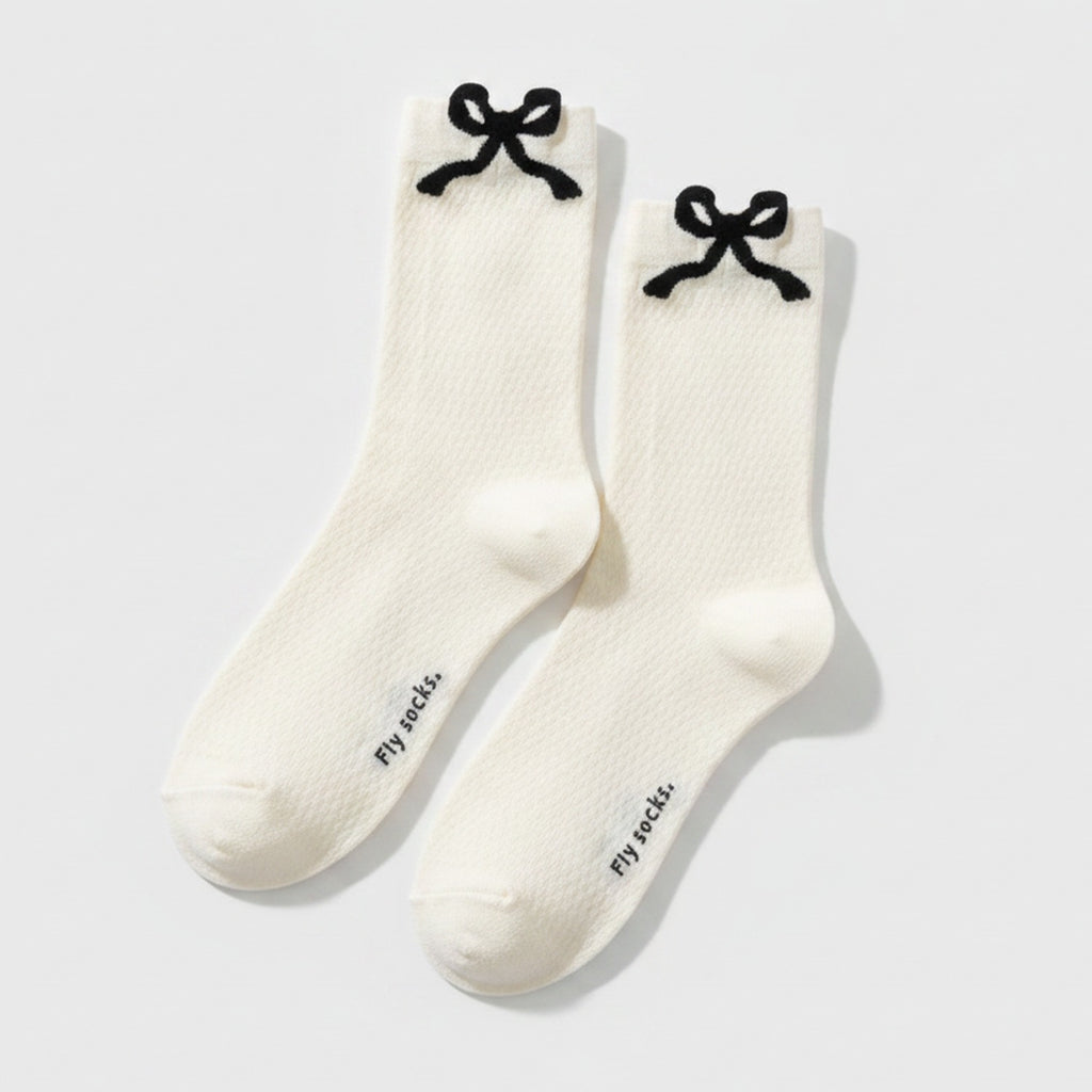 White Bow Crew Socks – apparel accessories (view 1)