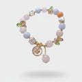 Beaded Charm Bracelet With Pink Gemstone Pendant – jewelry (view 1)