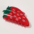 Red Strawberry Beaded Hair Claw Clip – hair accessories (view 1)