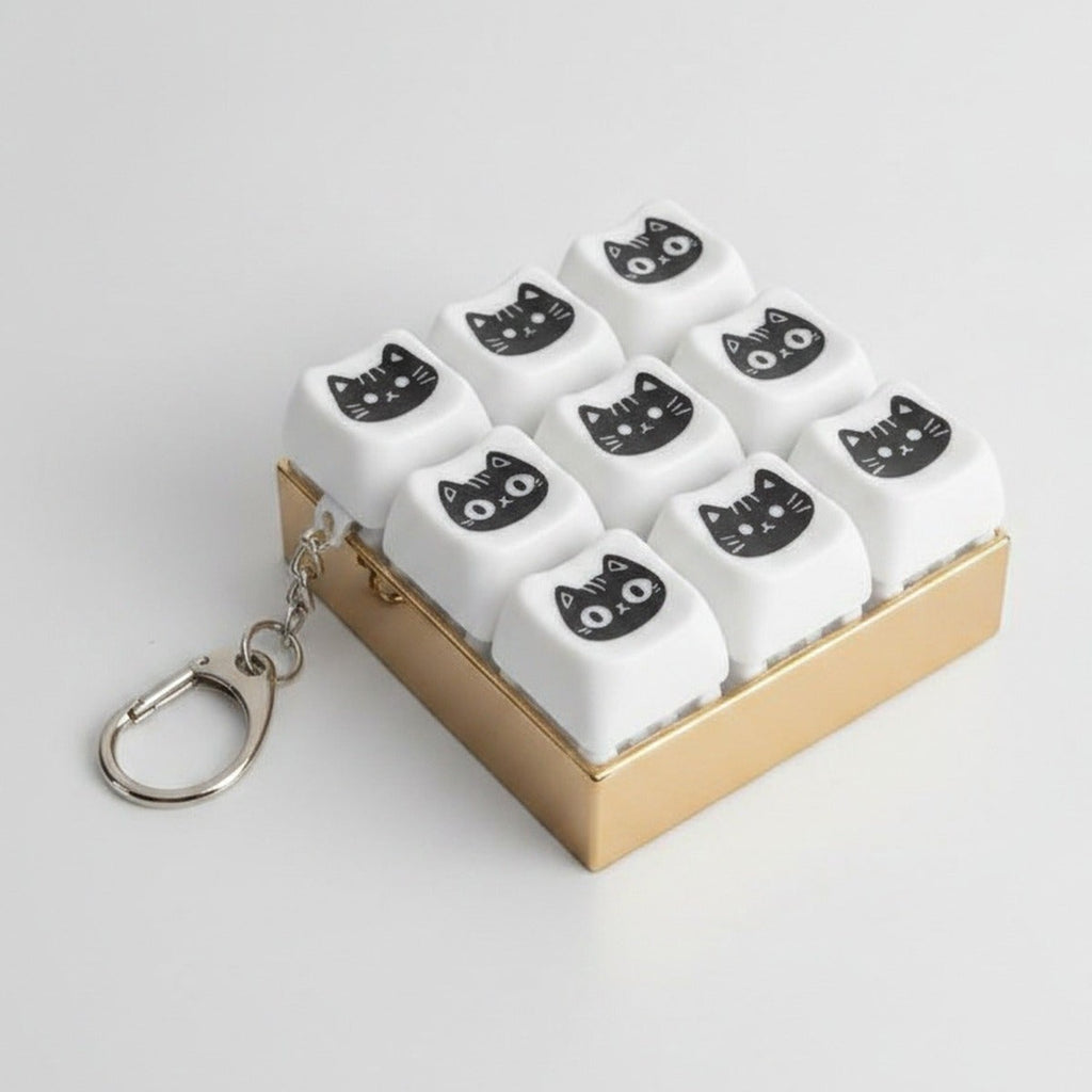 Light-Up Cat Face Keychain - Type 3