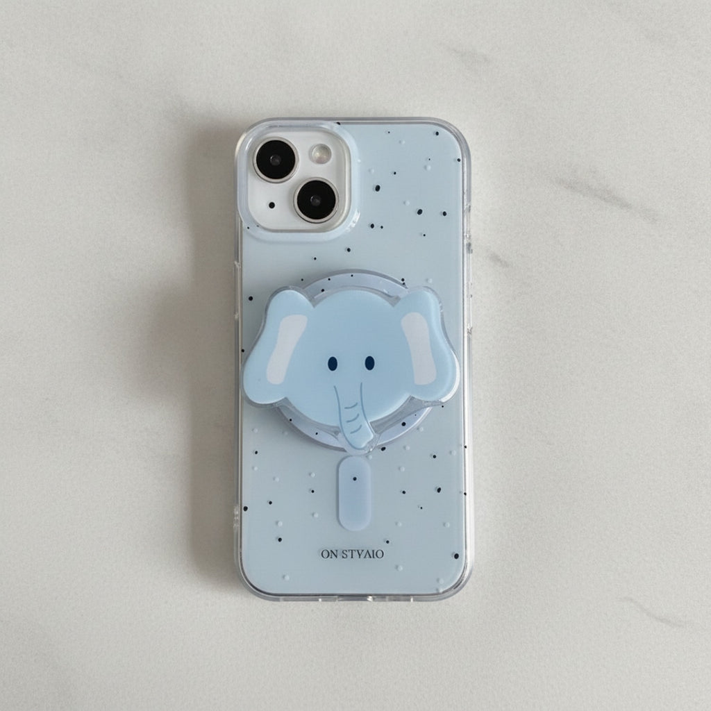 Elephant Pop Phone Grip - Blue Speckle