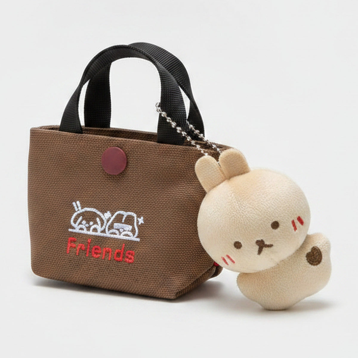 Friends Canvas Mini Bag with Bunny Keychain – bags & wallets (view 1)