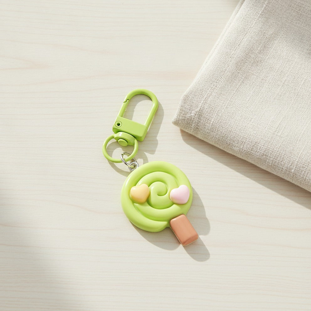 Lollipop Charm Keychain - Green