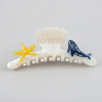 Shell Hair Claw With Starfish Charm - 12cm – hair accessories (view 1)