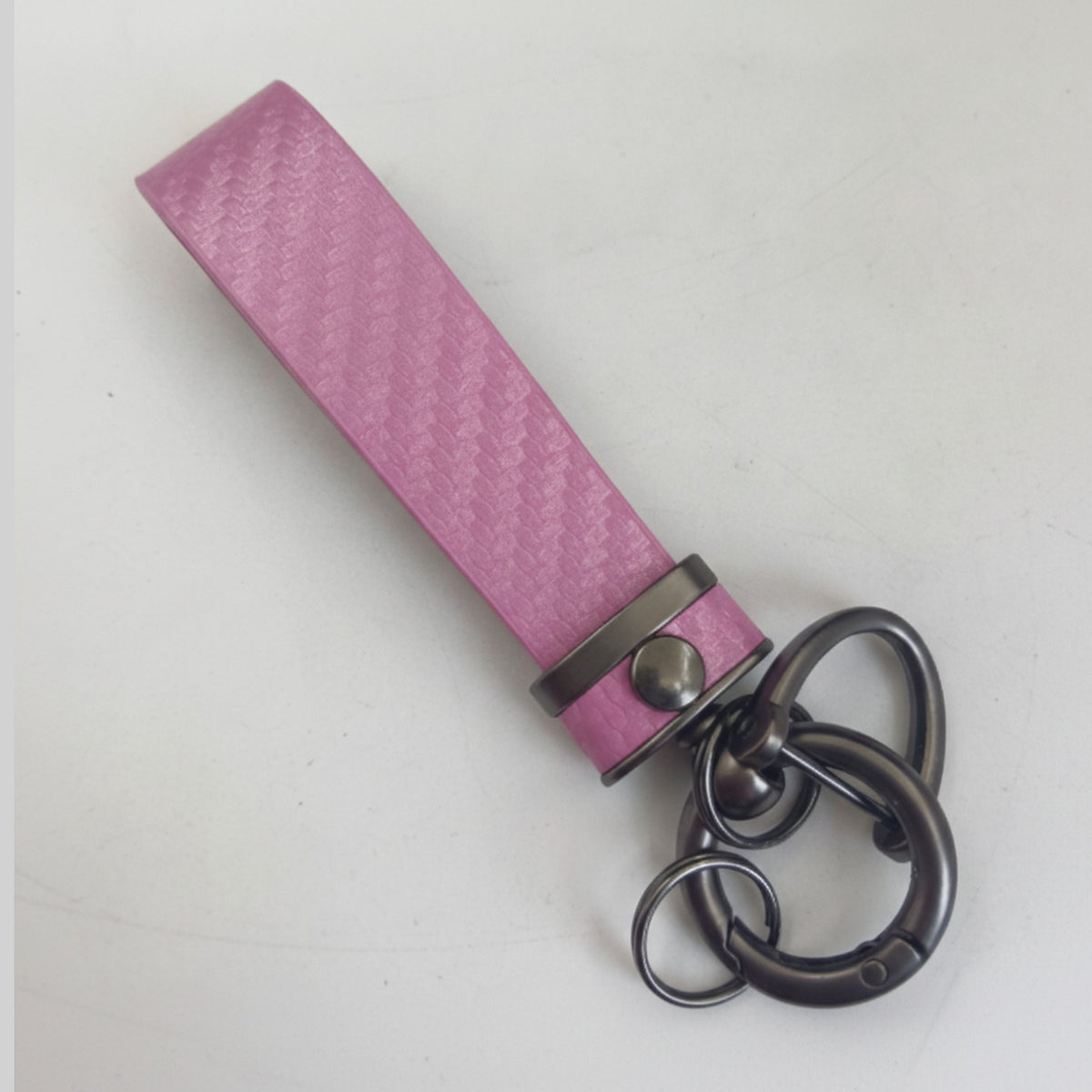 Textured Tube Keychain with Metal Hardware - Barbie Pink – novelty & toys (view 1)