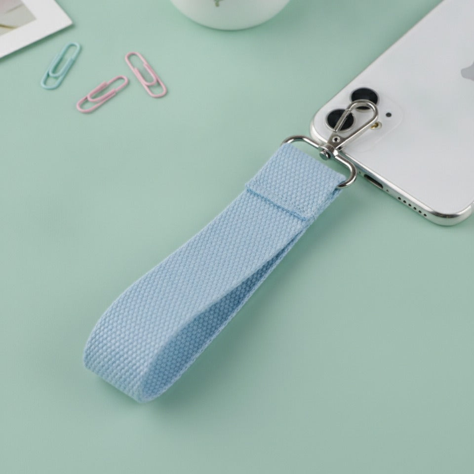 Textured Keychain Pouch Kit - Silver Hook Light Blue