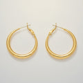 Sleek Gold Tone Hoop Earrings – jewelry (view 1)
