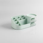 Rotating Cosmetic Organizer With Mirror And Brush Holder - Light Green Large No Mirror – bags & wallets (view 1)