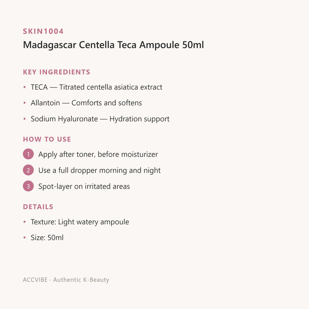 Skin1004 Madagascar Centella Teca Ampoule 50ml – Korean serum/ampoule (view 2)