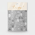 Nail Art Stickers Gray Butterfly Umbrella Design – Korean nail care (view 1)