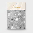 Nail Art Stickers Gray Butterfly Umbrella Design – Korean nail care (view 1)