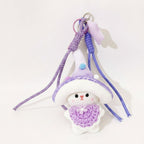 Mushroom Bunny Plush Keychain Charm - Purple – tech (view 1)