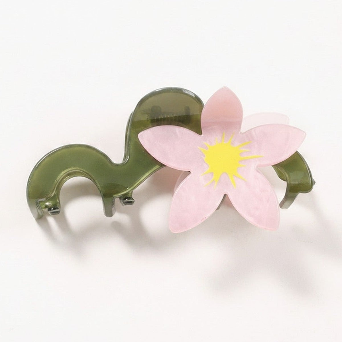 Flower Acrylic Hair Claw Clip - Pink Daisy – hair accessories (view 1)