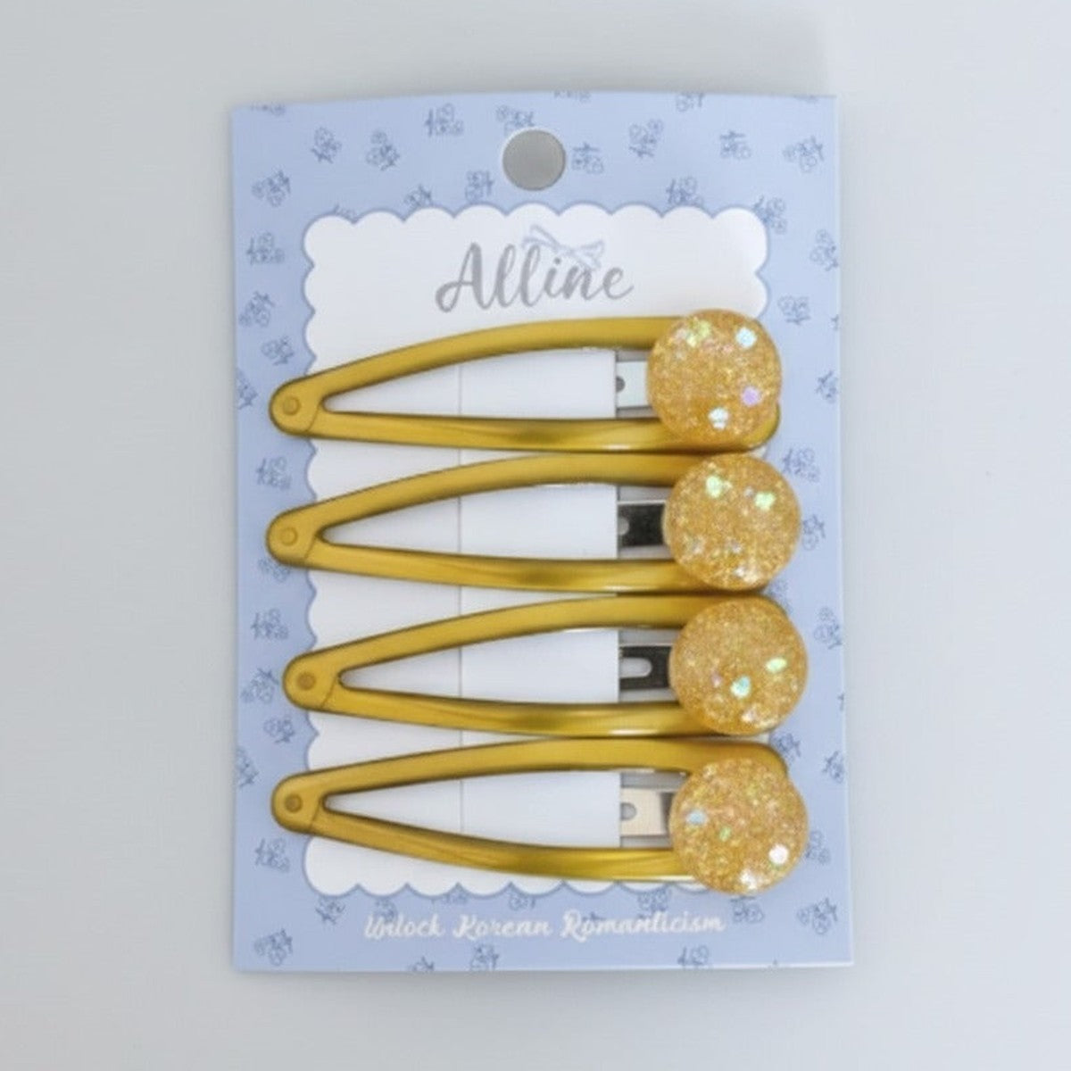 Sparkle Bead Hair Clip Set - Yellow Sparkle – hair accessories (view 1)