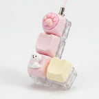 Cute Pup Light-Up Keychain - Pink
