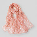 Polka Dot Lightweight Chiffon Scarf Pink – scarves & belts (view 1)
