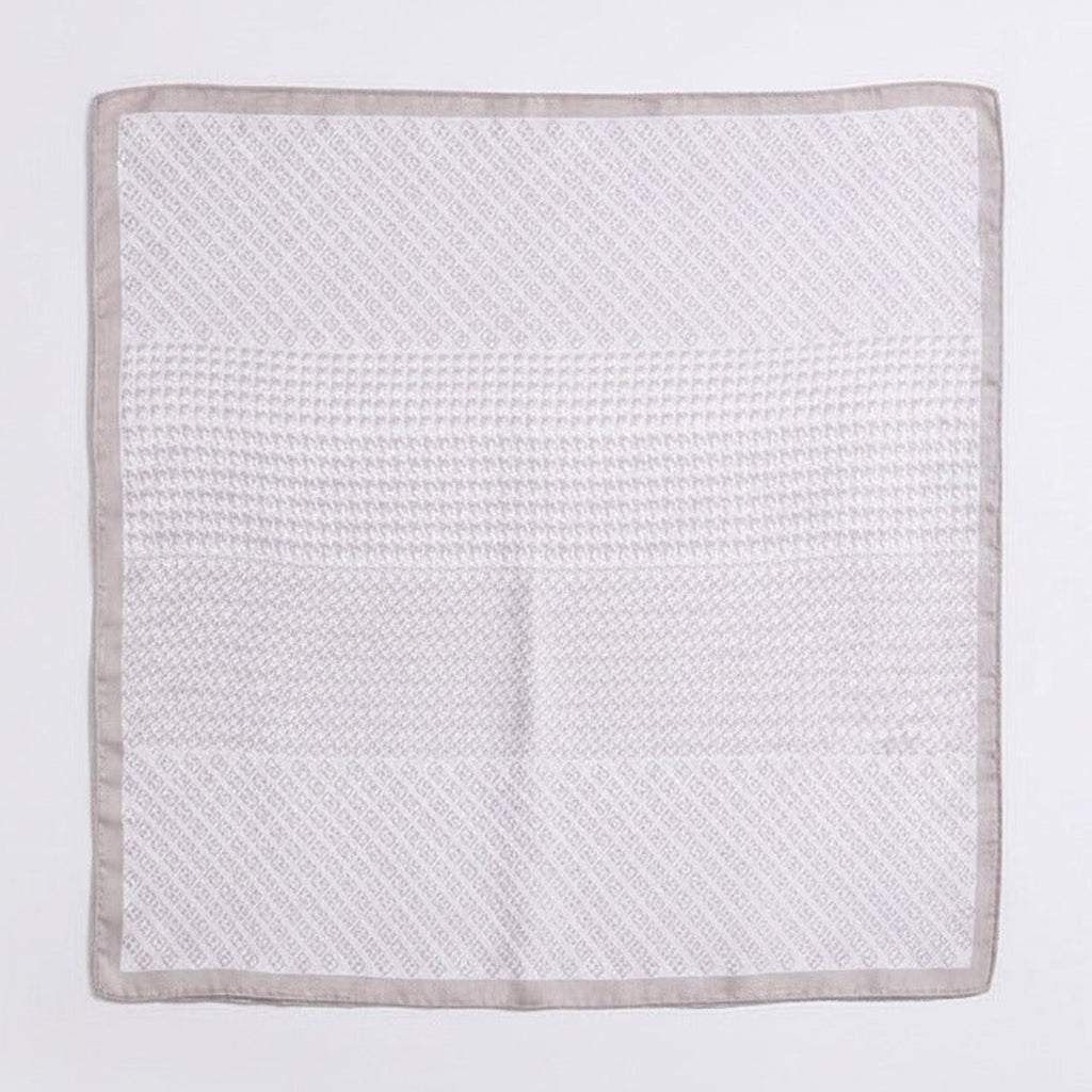 Mixed Texture Square Scarf - Cream
