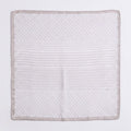 Mixed Texture Square Scarf - Cream