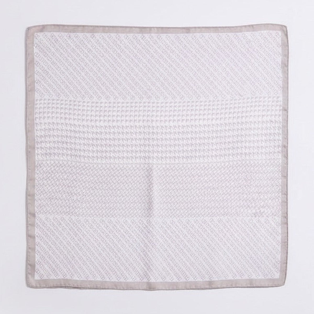 Mixed Texture Square Scarf - Cream
