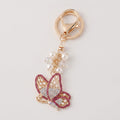 Sparkle Butterfly Charm Keychain - Pink