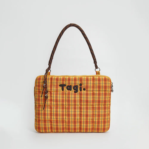 14-16 Inch Laptop Bag Large Capacity Embroidered Sleeve - Orange