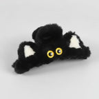 Black Fuzzy Cat Hair Claw Clip – hair accessories (view 1)